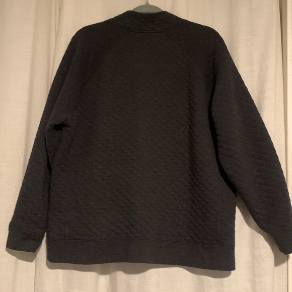 Eddie Bauer Men’s Gray Midweight Quarter Snap Quilted Pullover sweater sz XL - Picture 6 of 7